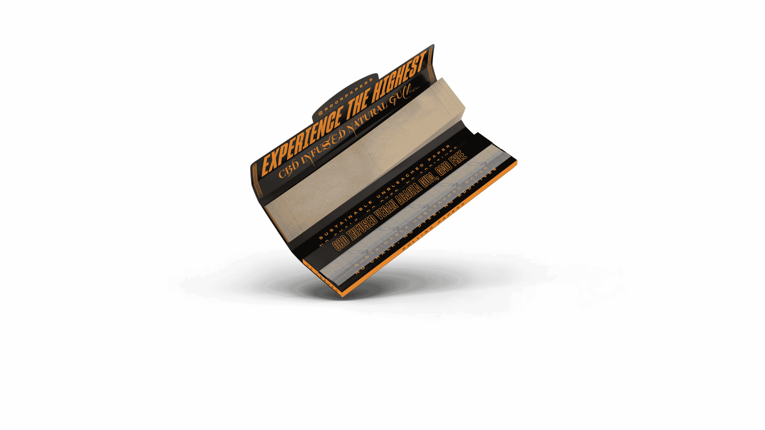 ROOR Unbleached Kingsize Slim Rolling Papers & Tips - Image 2