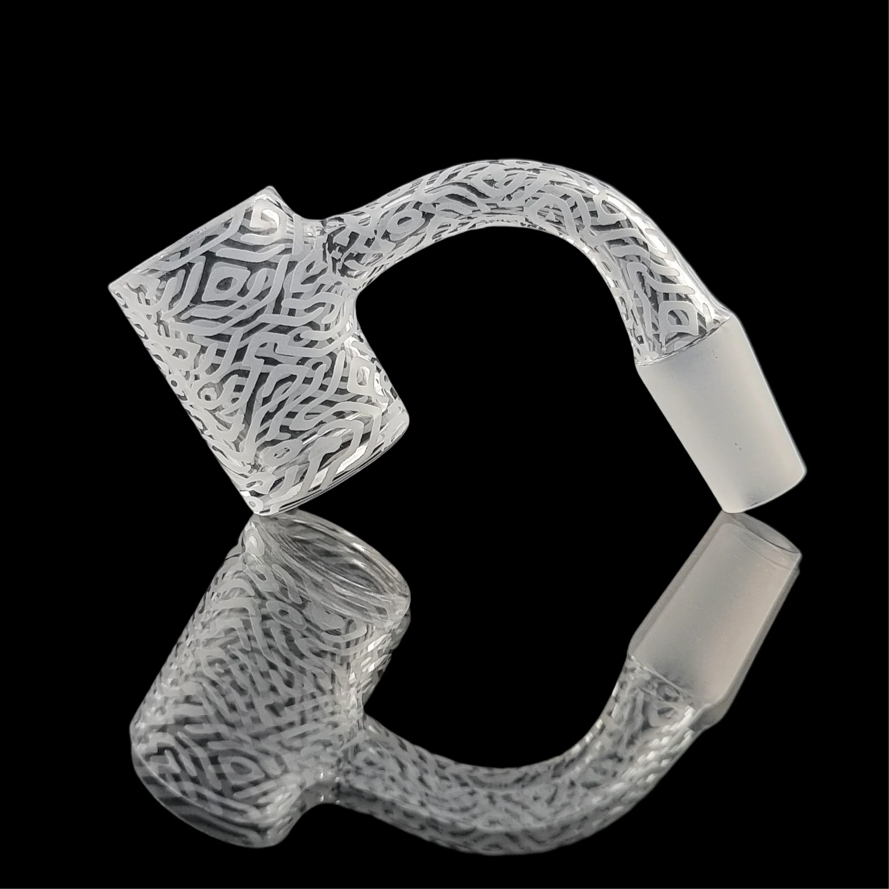 Sandblasted Full Weld, Beveled Edge Quartz Banger 25mm OD - Image 4