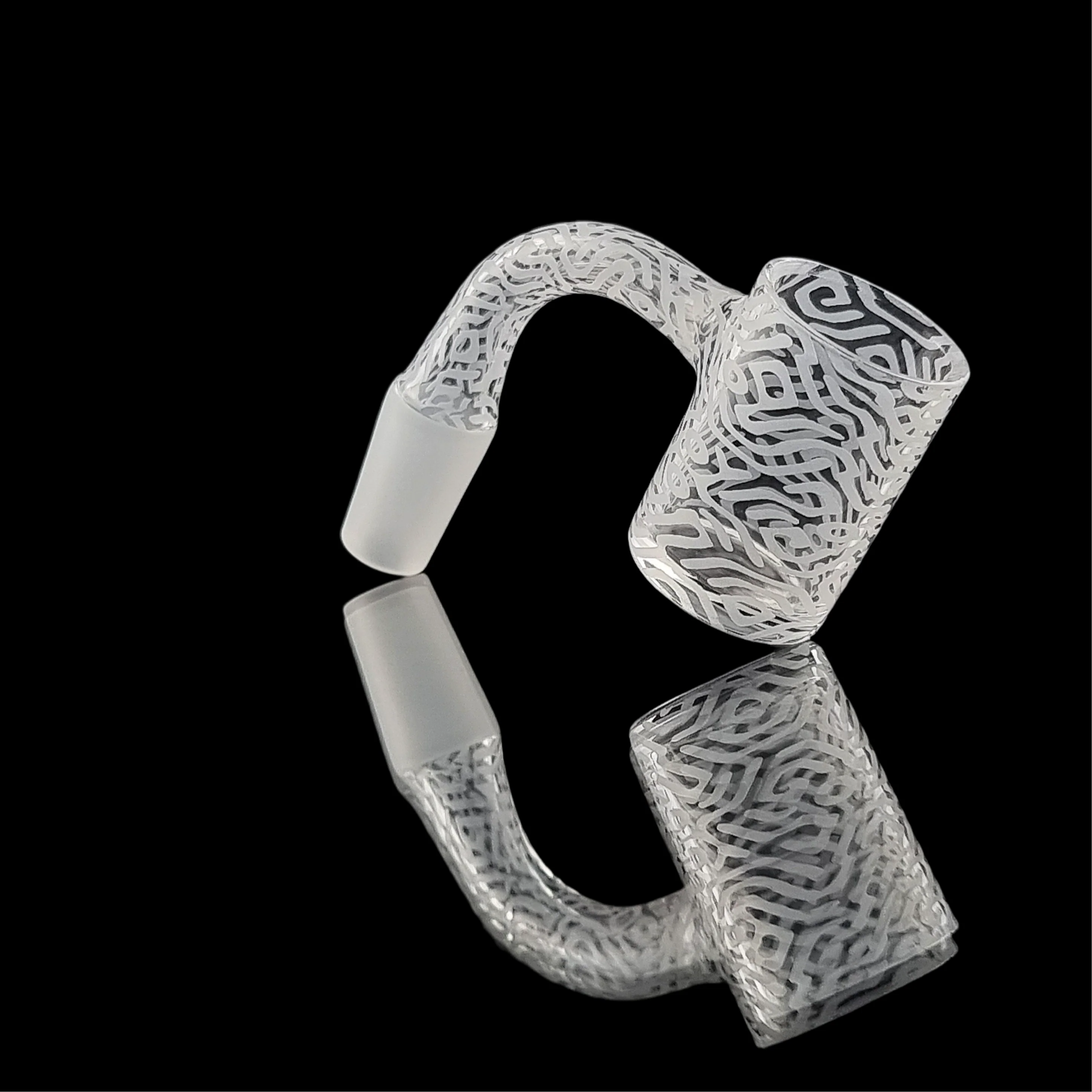 Sandblasted Full Weld, Beveled Edge Quartz Banger 25mm OD - Image 5
