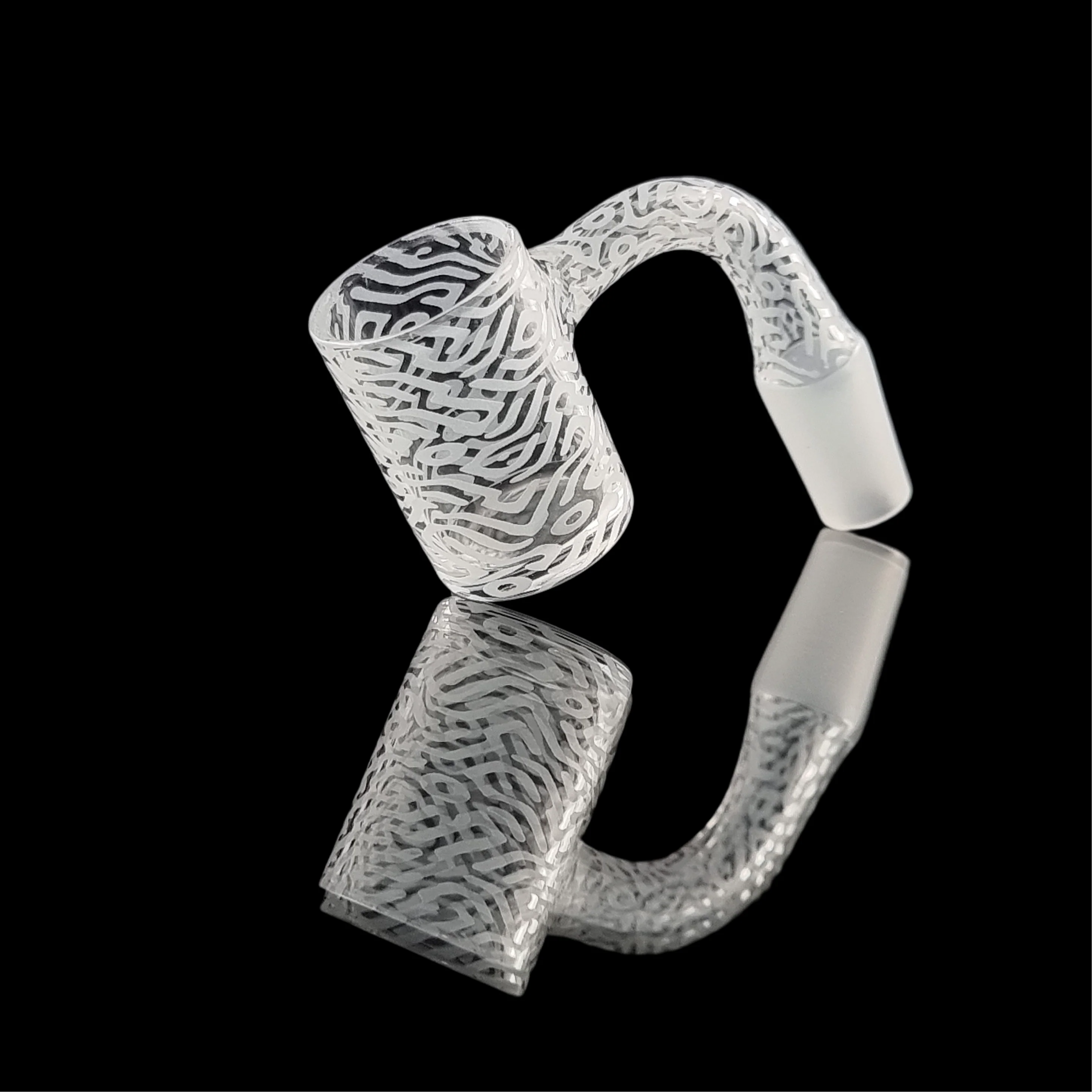 Sandblasted Full Weld, Beveled Edge Quartz Banger 25mm OD - Image 6