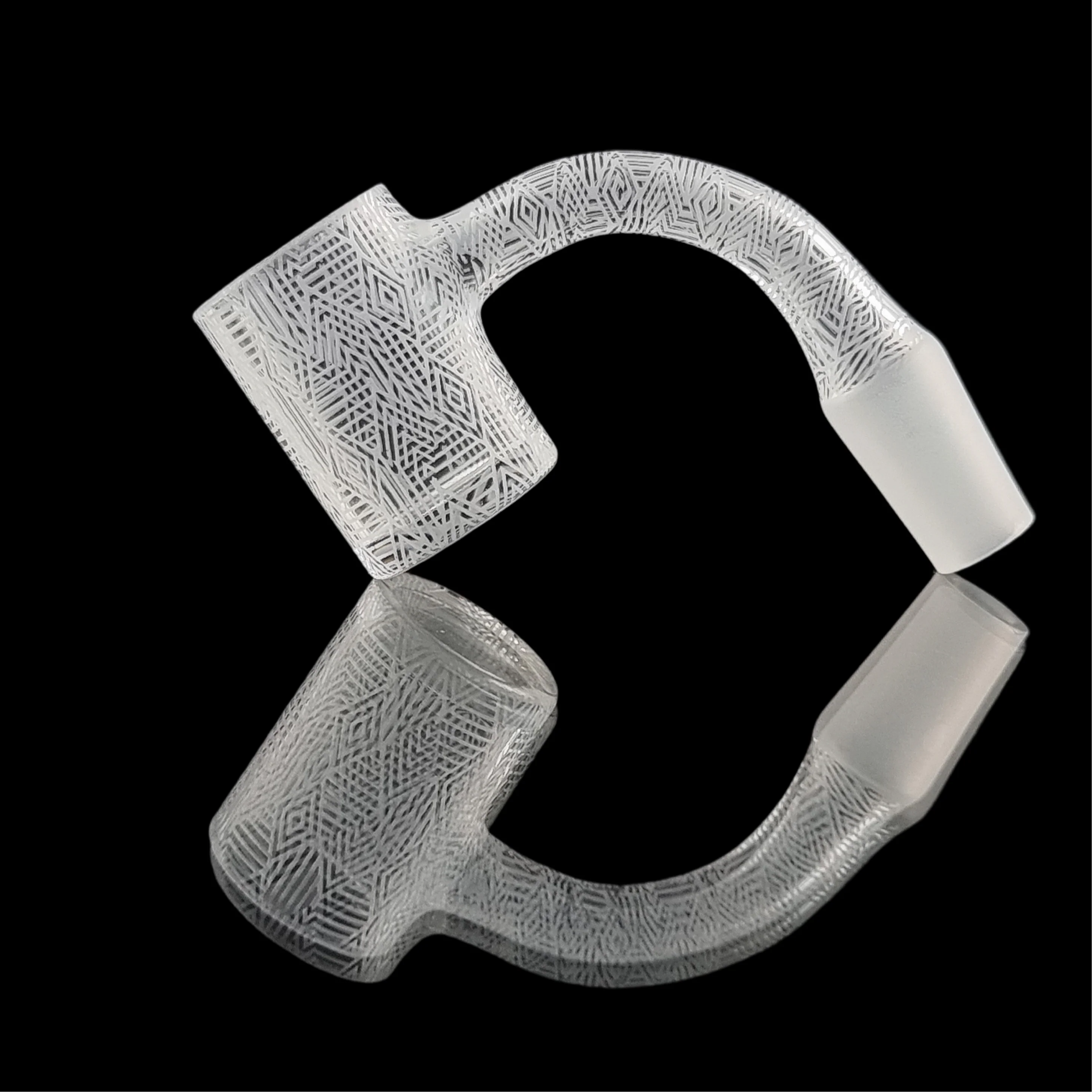 Sandblasted Full Weld, Beveled Edge Quartz Banger 25mm OD - Image 7