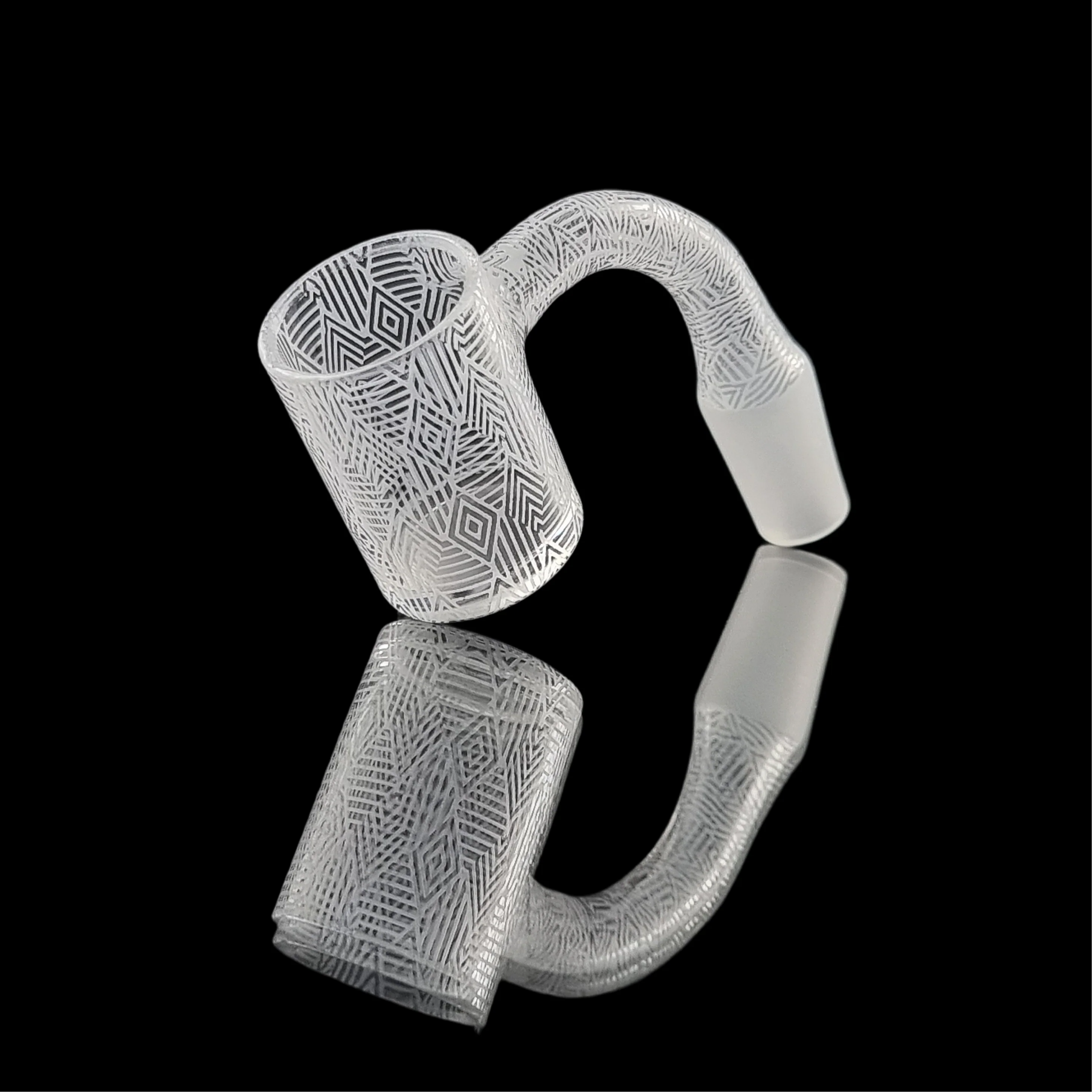 Sandblasted Full Weld, Beveled Edge Quartz Banger 25mm OD - Image 8