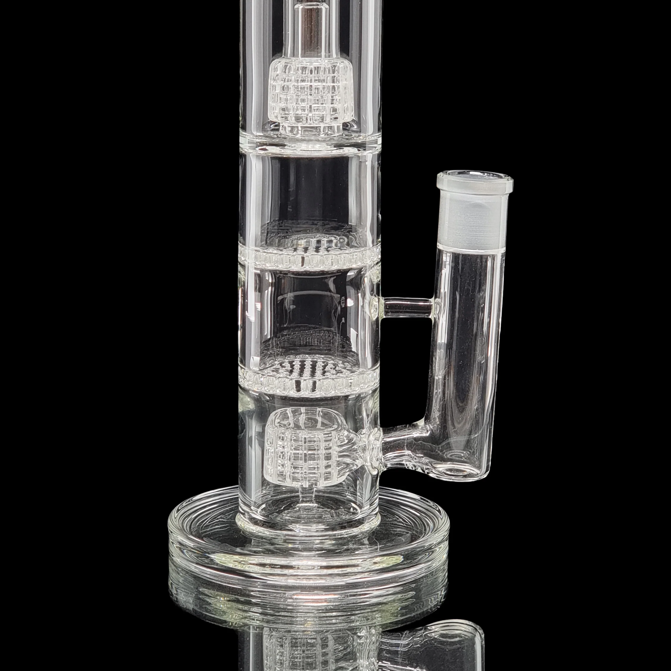 Double Double Straight Tube With Twin Matrix Percs & Twin Honeycomb Percs 40cm - Image 4