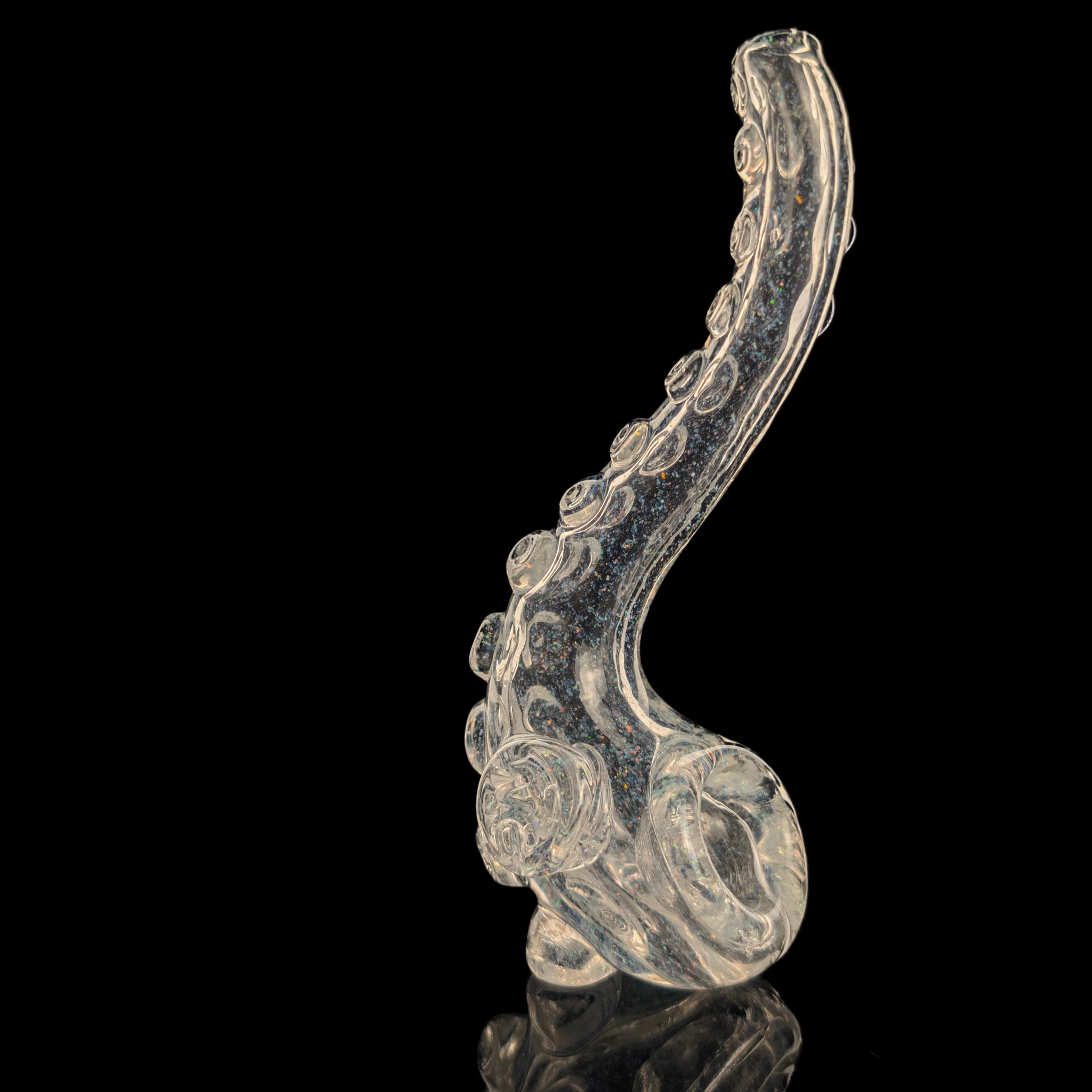 Tentacle Sherlock Pipe w/ Crushed Opal by Wicked Glass - Image 2