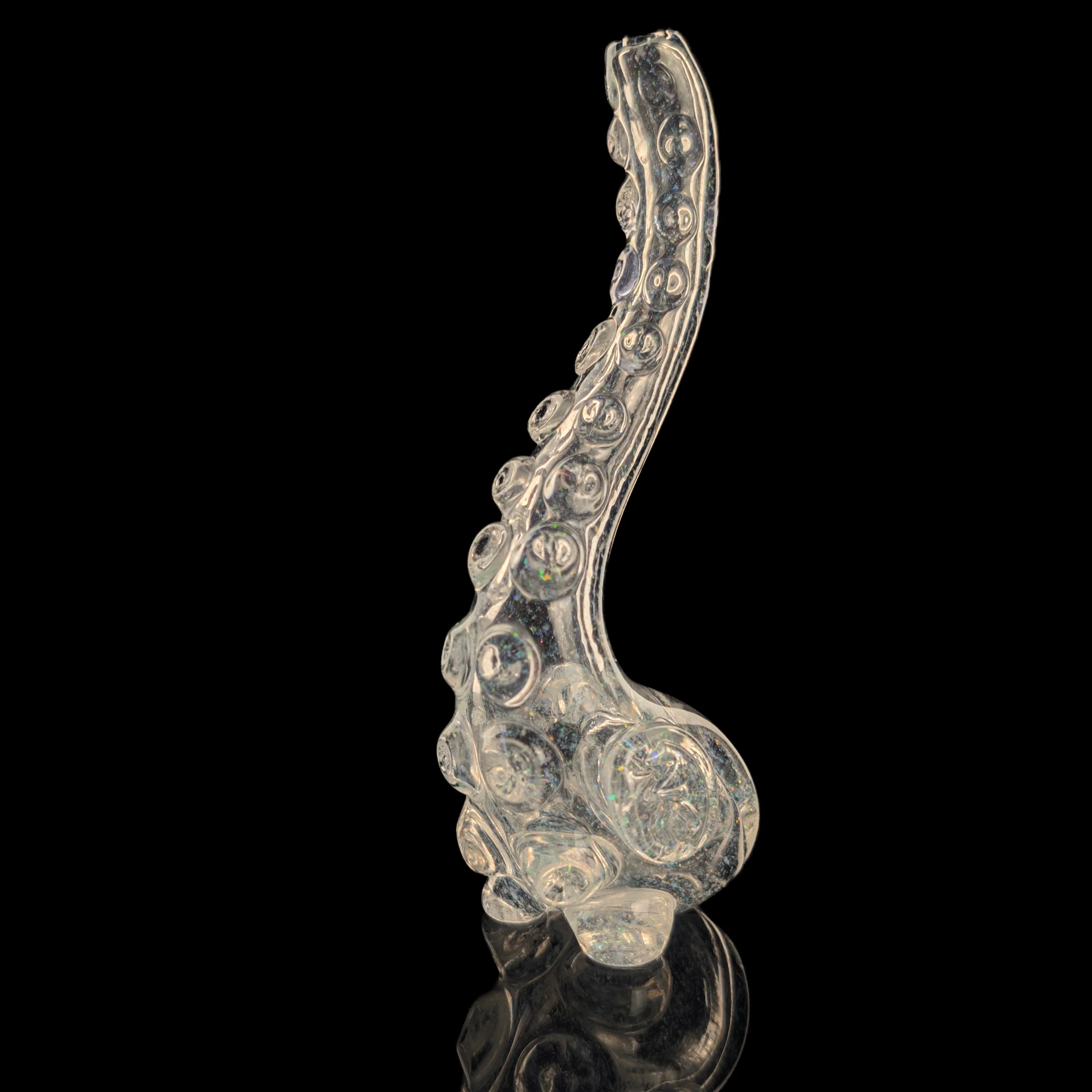 Tentacle Sherlock Pipe w/ Crushed Opal by Wicked Glass - Image 4