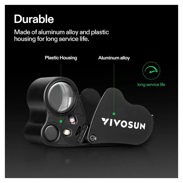 Vivosun Jewelers Loupe Magnifier 30x - 60x - Image 7