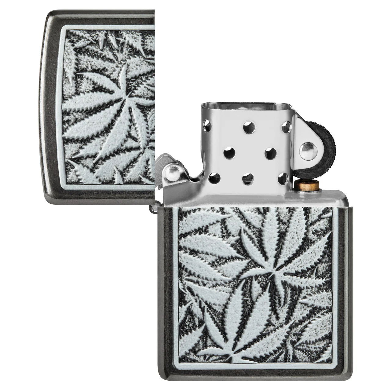 Zippo Cannabis Emblem Grey - Image 4