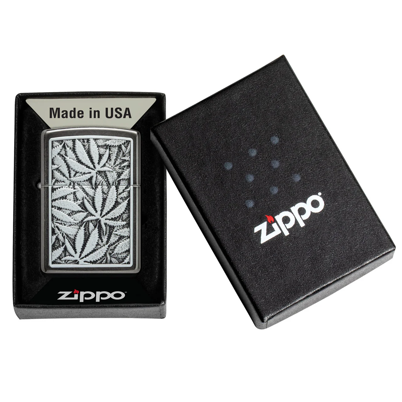 Zippo Cannabis Emblem Grey - Image 5